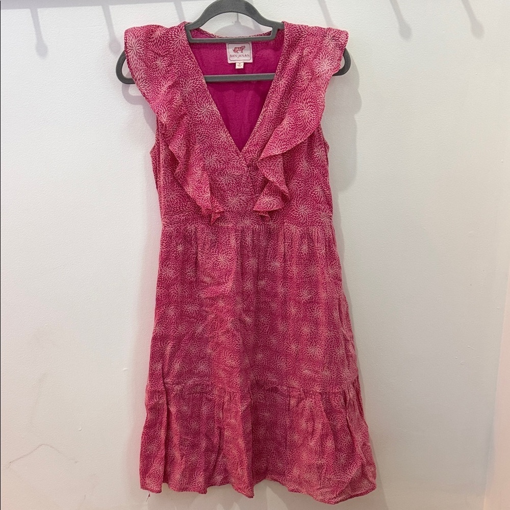 Banjanan Petal Power Fuchsia Tired Orion Maxi Dress - Picture 1 of 5